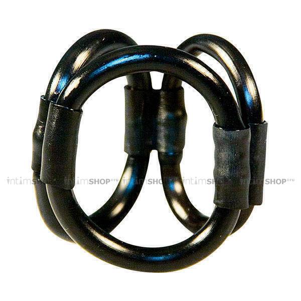 Тройное Эрекционное Кольцо Rock Hard Triple Power Ring - Pounding Black