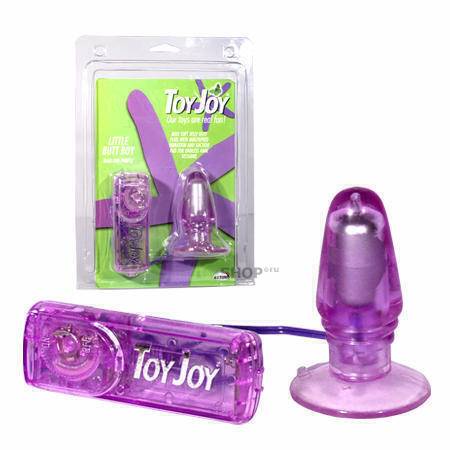 Анальная пробка Toy Joy с вибрацией, фиолетовая