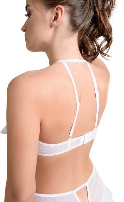 Бралетт Erolanta Karen с открытой грудью, белый, 42-44 УТ-00004731XS/S - Erolanta - Эротические корсеты и бюстье - Купить