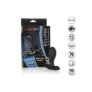 Анальная римминг пробка Eclipse Beaded Probe с функцией памяти, чёрный SE-0436-65-3 - California Exotic Novelties - Анальные пробки - Купить