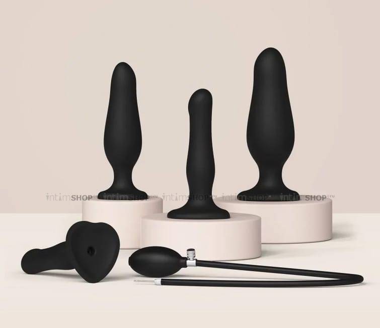 Фаллоимитатор Strap-on-me Dildo Plug Curvy XL 18 см, черный 6016657 - Strap-on-me - Для страпонов с кольцом - Купить