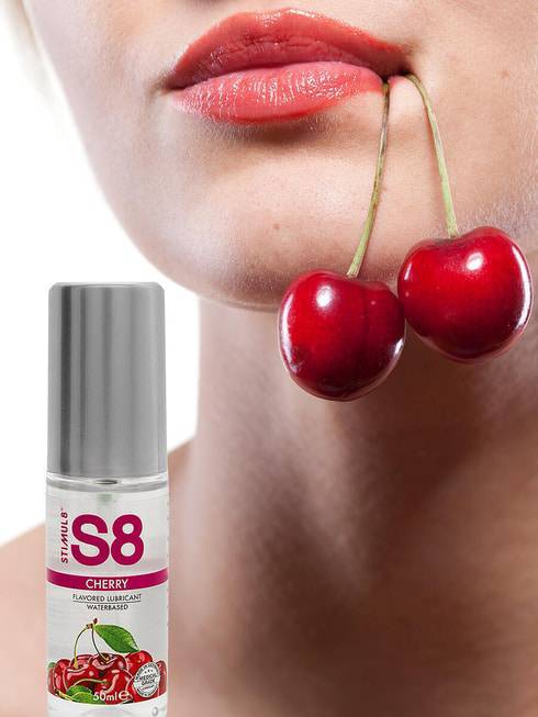 Лубрикант StimulS8 Flavored Lube Вишня на водной основе, 50 мл STF7406ch - Stimul8 - Оральные смазки - Купить