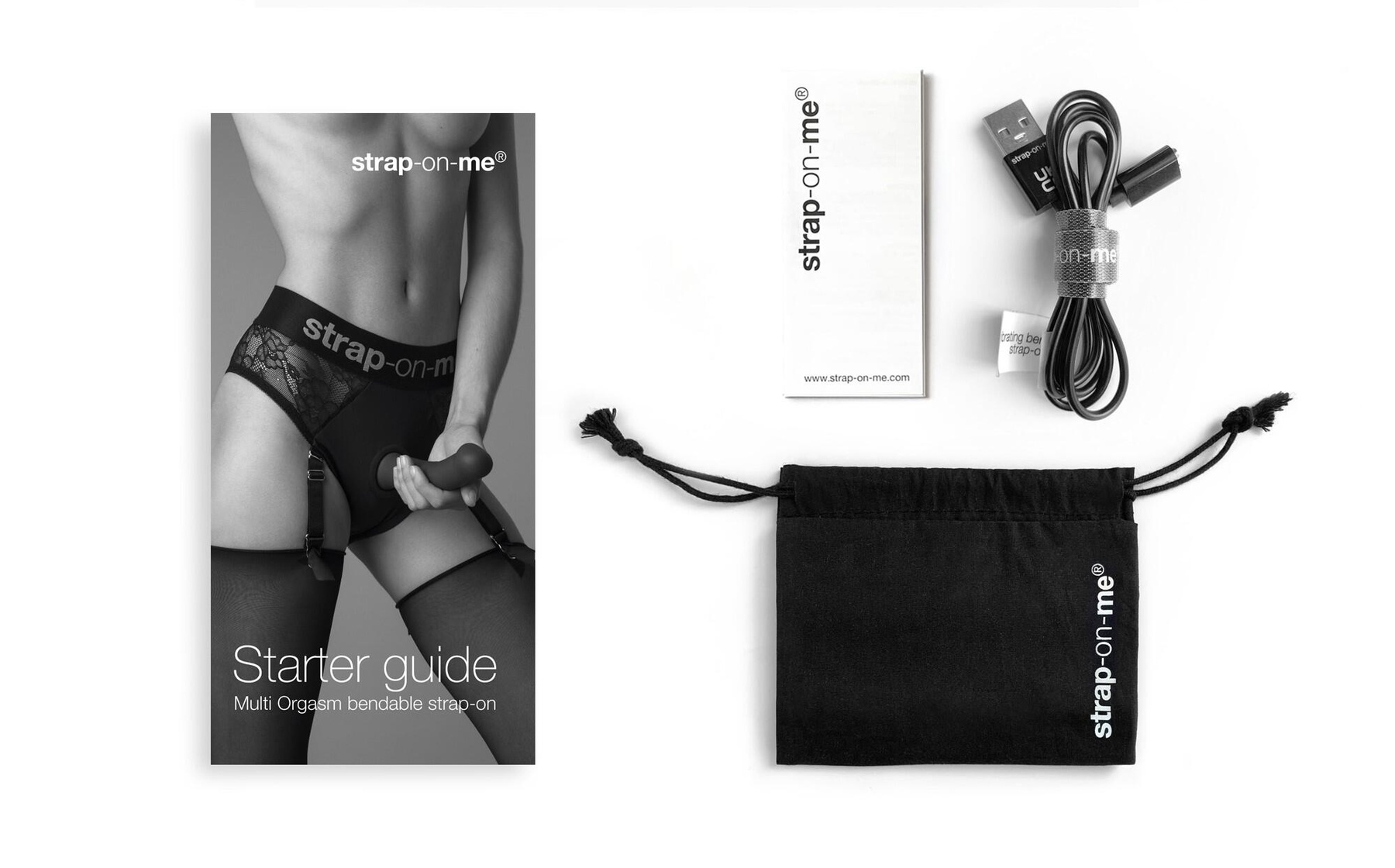 Страпон с вибрацией Strap-on-me 3 мотора L, фиолетовый 6013939 - Strap-on-me - Безремневые/Двойные страпоны - Купить