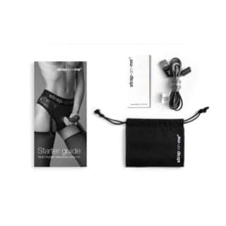 Страпон с вибрацией и вакуумной стимуляцией Strap-on-me Multi Orgasm с ДУ M, чёрный 6017357 - Strap-on-me - Безремневые/Двойные страпоны - Купить