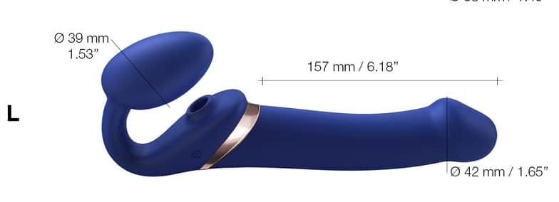 Фаллоимитатор с фиксацией формы Strap-on-me Dual Density M 18 см на присоске, чёрный 6013144 - Strap-on-me - Для страпонов с кольцом - Купить