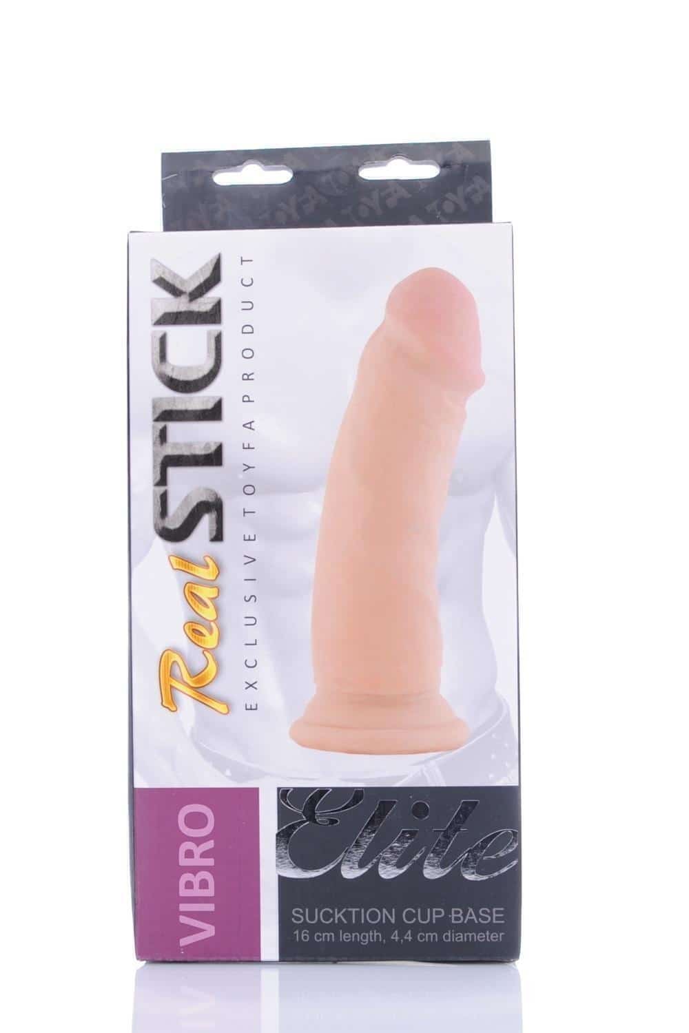 Вибратор TOYFA RealStick Elite на присоске, телесный 981039 - TOYFA - Реалистичные вибраторы - Купить