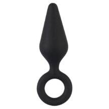 Анальная втулка с кольцом Orion Soft Touch Silicone Anal Plug S, черная