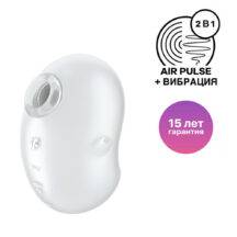 Вакуумный стимулятор клитора с вибрацией Satisfyer Cutie Ghost, белый