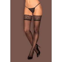 Чулки Obsessive Firella stockings, Чёрный, L/XL