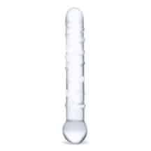 Стеклянный анальный стимулятор Glas Calisto Clear Glass Dildo, бесцветный, до 18 см