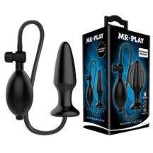 Анальная пробка с эффектом увеличения Baile Mr. Play Inflatable Anal Plug, черная 