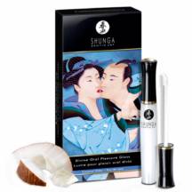 Блеск для губ 3 в 1 Shunga Oral Pleasure Gloss Кокос, 10 мл