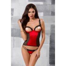 Корсеты Passion Lingerie Midori corset Red, Чёрный, L/XL