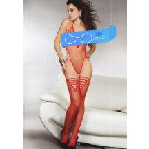 Боди с Чулками Livia Corsetti Hessa red, красное S/L