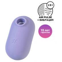 Вакуумный стимулятор клитора с вибрацией Satisfyer Pro To Go 2, фиолетовый