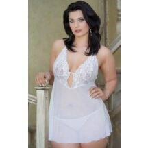 Ночная Сорочка и Стринги Soft Line Holly белые, XXXL