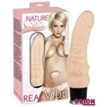 Вибратор Nature Skin Real Vibe 20 см, телесный