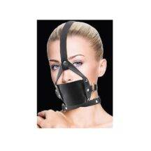 Кляп в виде намордника Leather Mouth Gag Shots, черный