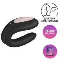 Вибратор для пар Satisfyer Double Joy, черный