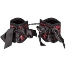 Наручники CalExotics Scandal Corset Cuffs на завязках, красные