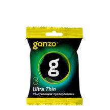 Презервативы ультратонкие Ganzo Ultra Thin в пакете, 3 шт