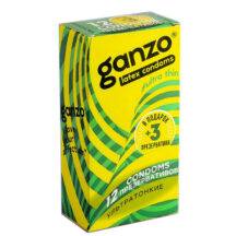 Презервативы ультратонкие Ganzo Ultra Thin, 12 шт + 3 шт