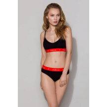 Трусы Passion Lingerie PS009 panties Black-Red, Чёрный, S