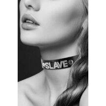 Чокер с надписью Slave COLLIER STRASS SLAVE CUIR BOVIN Bijoux pour toi