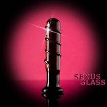 Фаллоимитатор Sexus Glass рельефный, черный