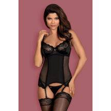 Корсеты Obsessive Amallie corset, Чёрный, S/M