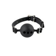 Силиконовый кляп с отверстиями для дыхания Pipedream Breathable Ball Gag, черный