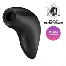 Вакуумный стимулятор клитора с подвижной мембраной Satisfyer Magnetic Deep Pulse, чёрный