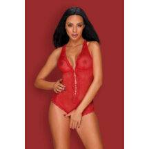 Боди Obsessive Fiorenta teddy Red, Красный, L/XL