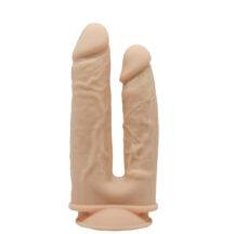 Фаллоимитатор двойной Adrien Lastic SileXD Model 1 19.5 и 17.5 см, телесный