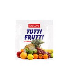 Оральная гель-смазка Bioritm Tutti-Frutti OraLove Тропик на водной основе, 4 мл