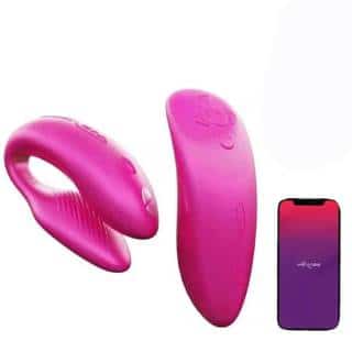 Сенсорный вибромассажер для пар We-Vibe Chorus с пультом ДУ, розовый Сенсорный вибромассажер для пар We-Vibe Chorus с пультом ДУ, розовый