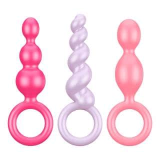 Анальные пробки Satisfyer Booty Call 3 шт, разноцветные Анальные пробки Satisfyer Booty Call 3 шт, разноцветные