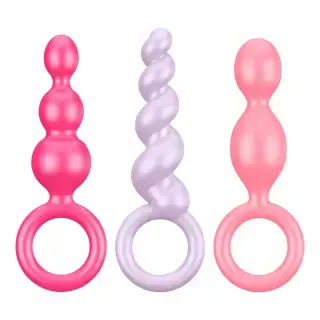 Анальные пробки Satisfyer Booty Call 3 шт, разноцветные Анальные пробки Satisfyer Booty Call 3 шт, разноцветные