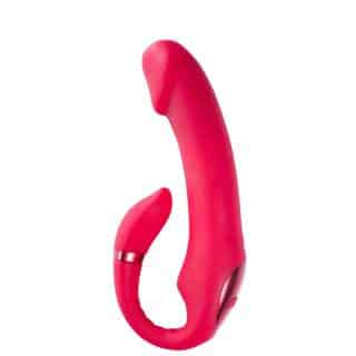 Вибратор c имитацией фингеринга и стимулятором клитора Woma Indira с нагревом, красный Вибратор c имитацией фингеринга и стимулятором клитора Woma Indira с нагревом, красный