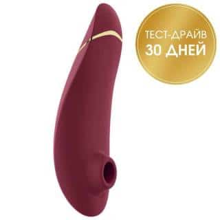 Вакуумный стимулятор клитора Womanizer Premium 2, бордовый Вакуумный стимулятор клитора Womanizer Premium 2, бордовый