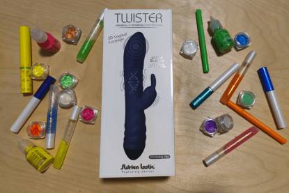 Вибратор-кролик Adrien Lastic Twister с ротацией