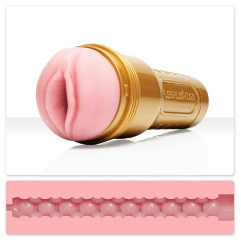 Мастурбатор-вагина для тренировки выносливости Fleshlight GO Stamina Training Unit, золотистый