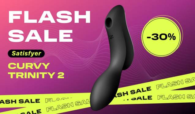 30% на стимулятор 3 в 1 Satisfyer Curvy Trinity 2