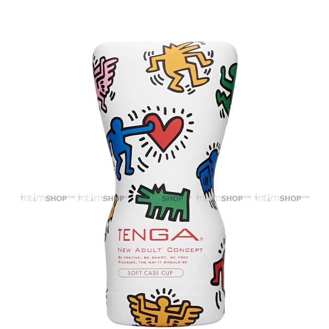 Мастурбатор Tenga Keith Haring Soft Case Cup, белый
