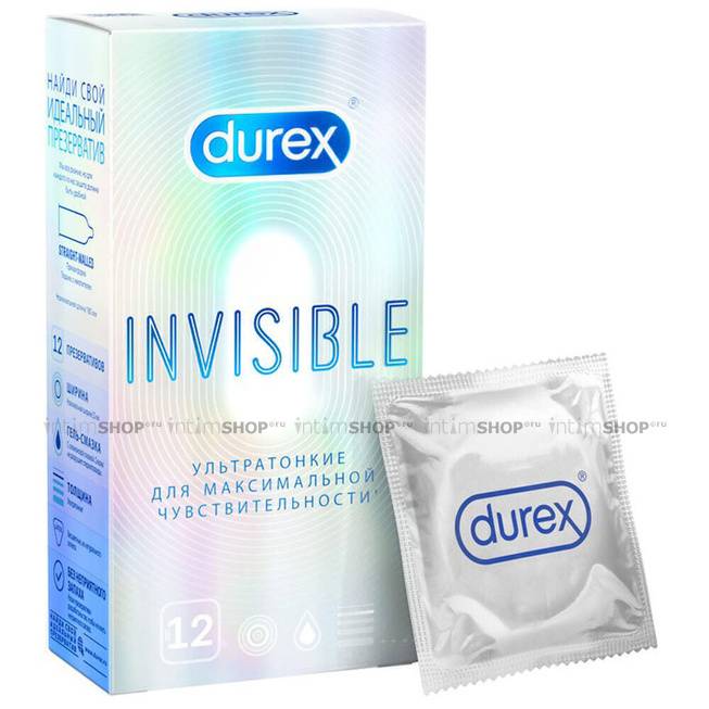 Презервативы ультратонкие Durex Invisible, 12 шт