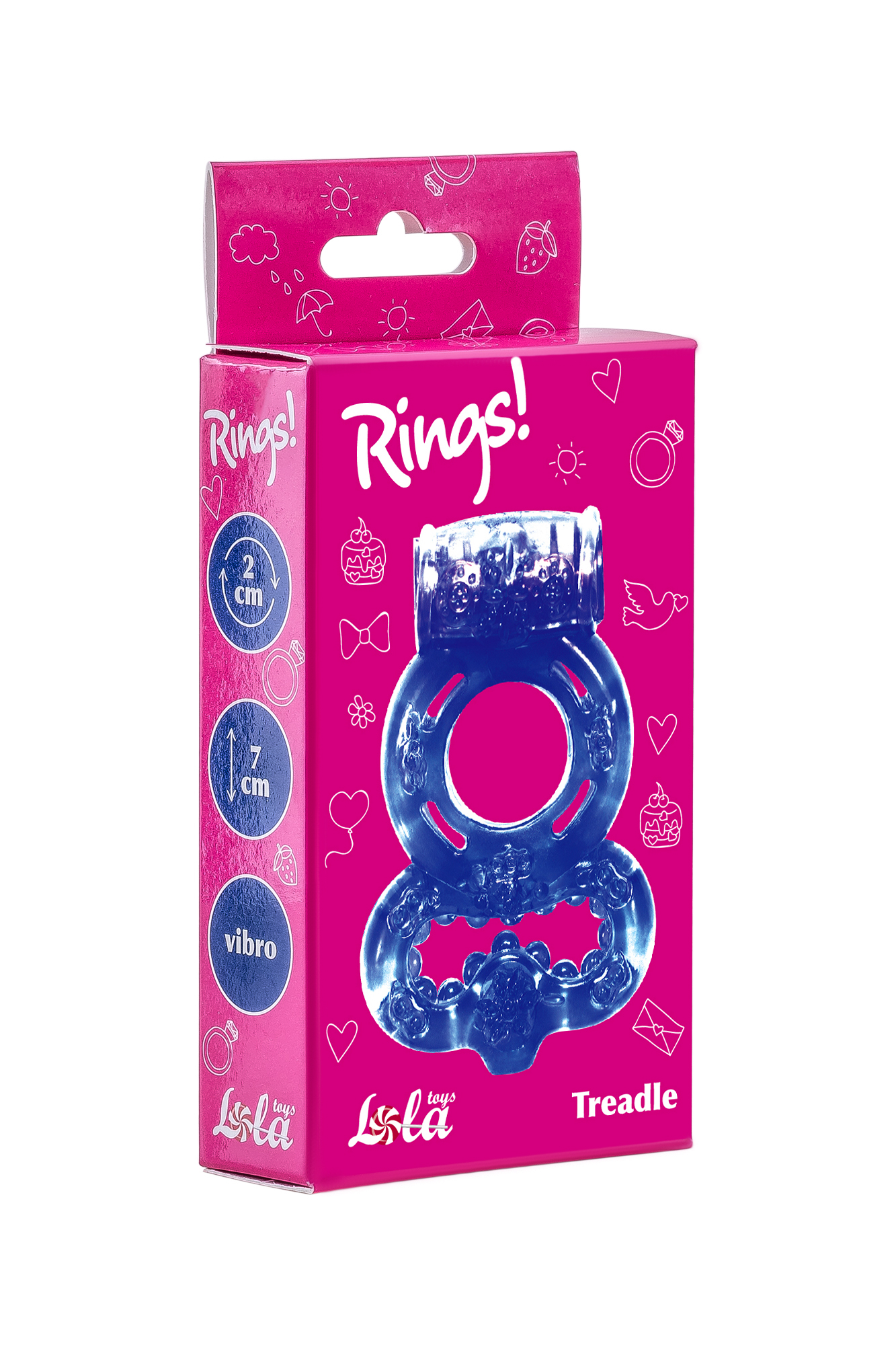 Виброкольцо с подхватом мошонки Lola Games Rings! Treadle, фиолетовое