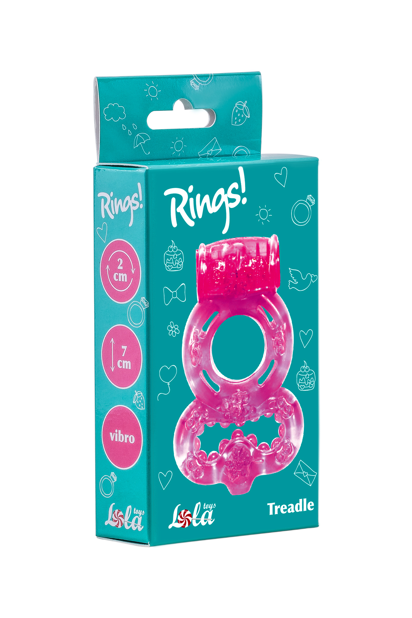 Виброкольцо с подхватом мошонки Lola Games Rings! Treadle, розовое