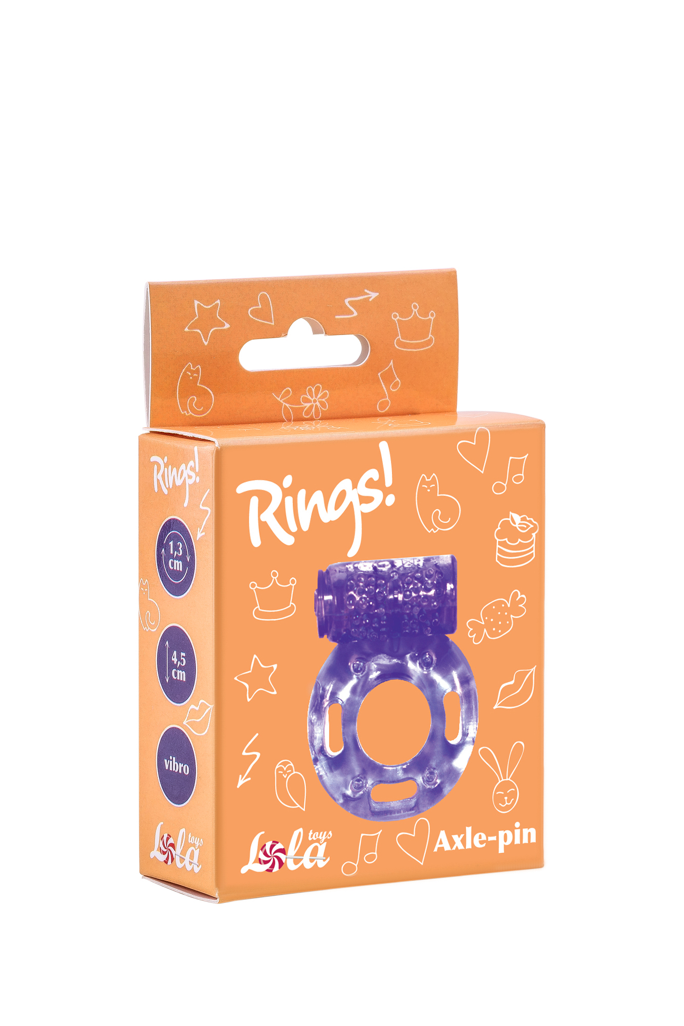 Виброкольцо Lola Games Rings! Axle-pin, фиолетовое