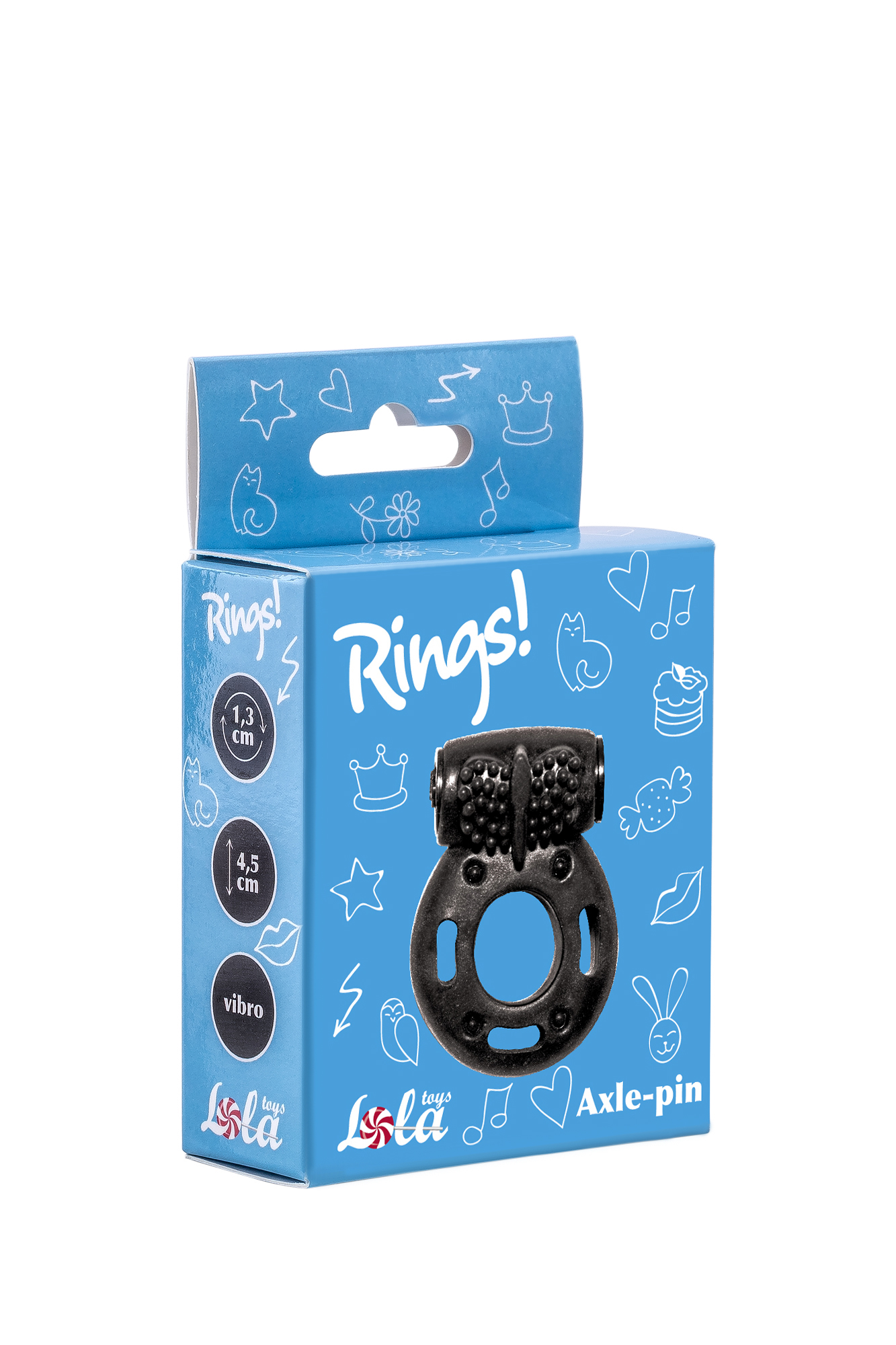 Виброкольцо Lola Games Rings! Axle-pin, черное