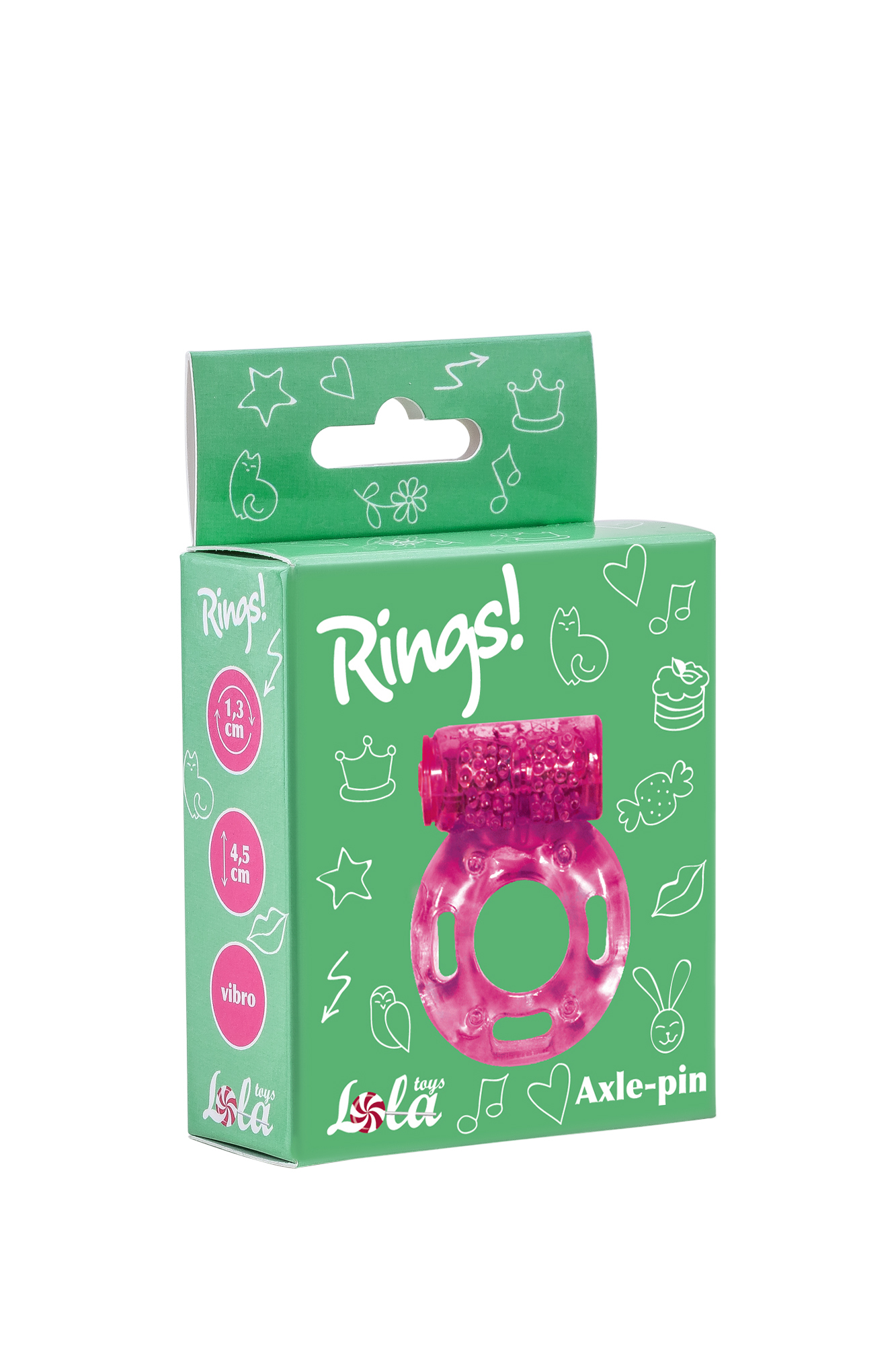 Виброкольцо Lola Games Rings! Axle-pin, розовое